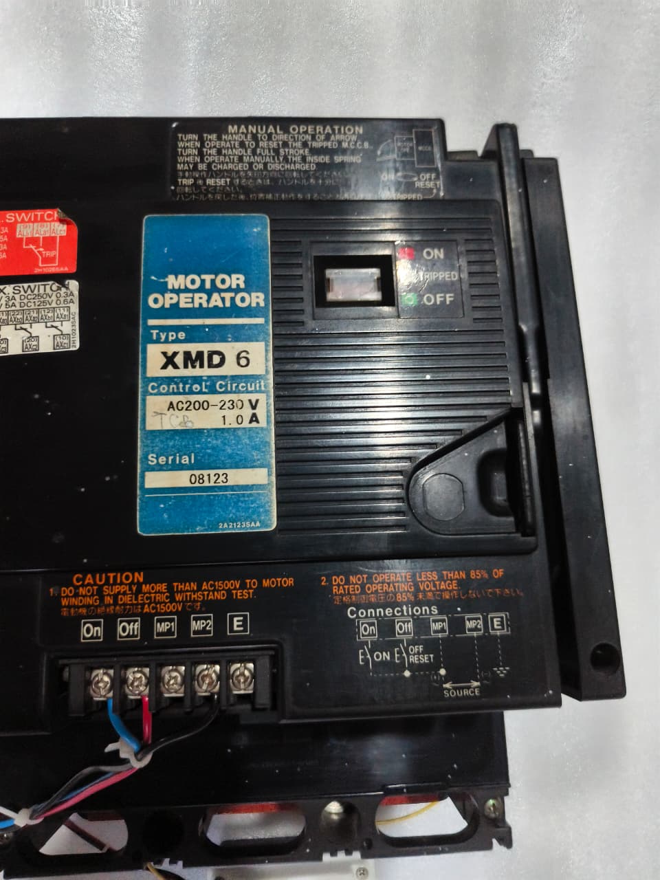 Terasaki Electric Co., Ltd. XS630NJ Circuit Breaker with XMD6 220V Motor Operator – Motorized MCCB Solution for Industrial Panels thumbnail 3