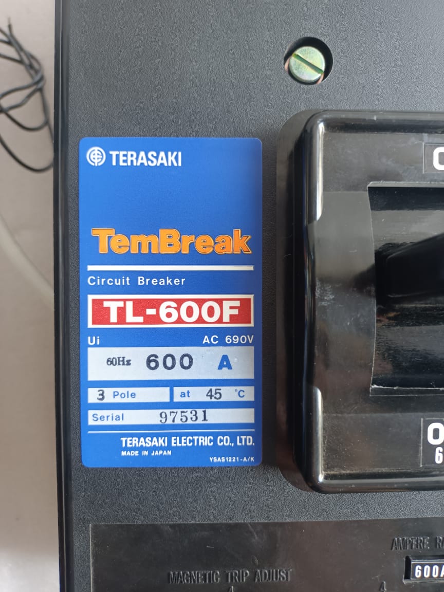 Terasaki TL-600F MCCB 600A 3/4 Pole Molded Case Circuit Breaker – Thermal Magnetic Protection for Industrial Panels thumbnail 3
