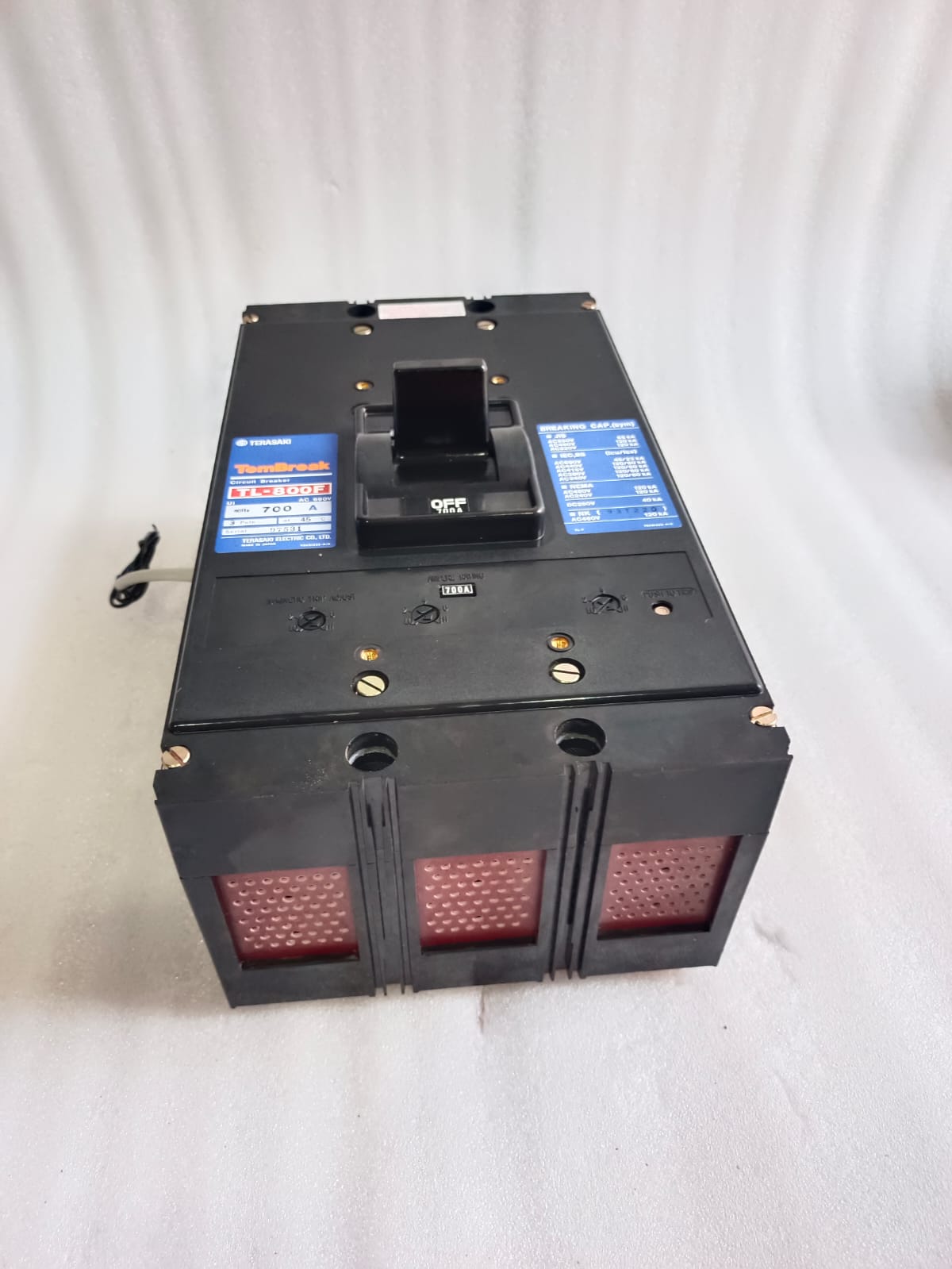 Terasaki TL-800F MCCB 800A 3/4 Pole Thermal Magnetic Molded Case Circuit Breaker for Industrial Protection thumbnail 8