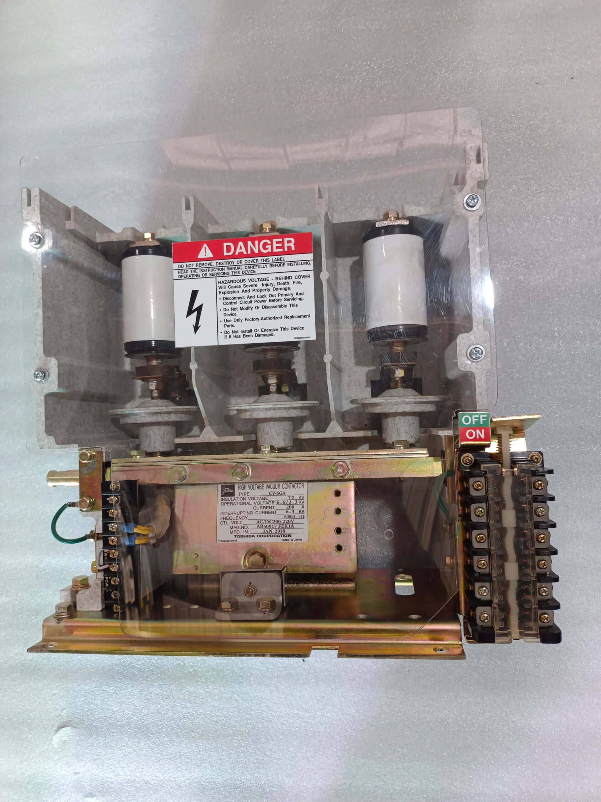 Toshiba CV-6GA High Voltage Vacuum Contactor – 200A Medium Voltage Vacuum Contactor with 220V AC Operating Coil thumbnail 3