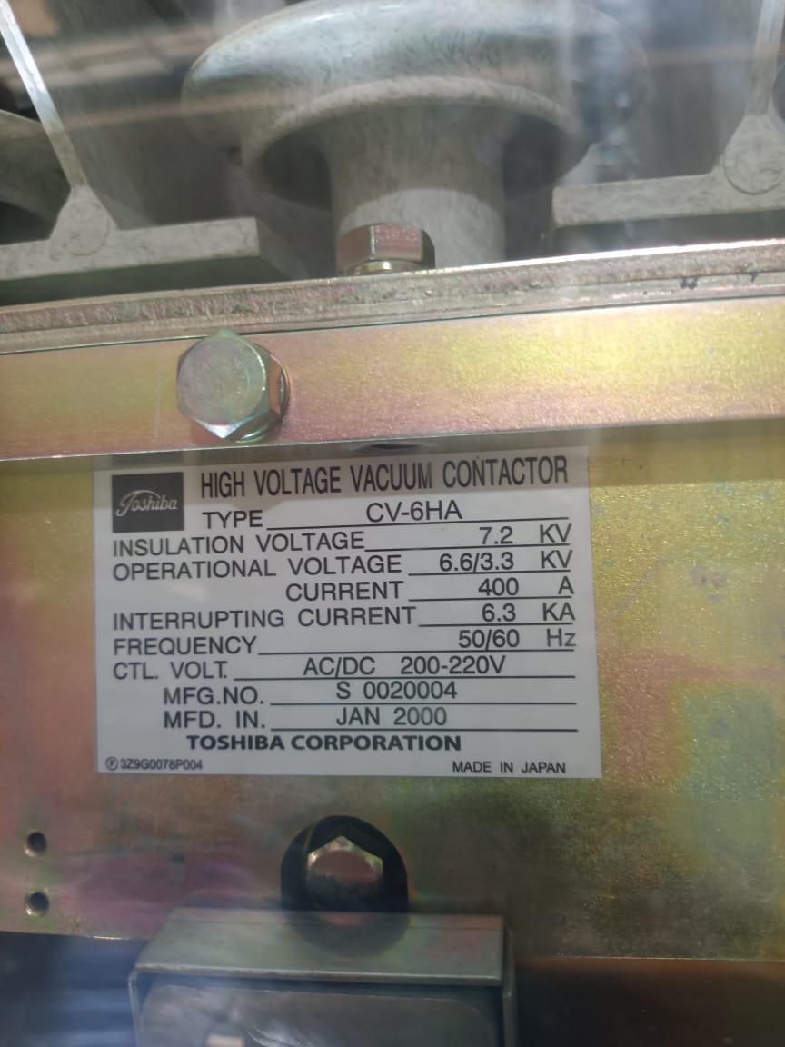 Toshiba CV-6HA Vacuum Contactor – 7.2kV 400A Medium Voltage Industrial Vacuum Switching Contactor thumbnail 9