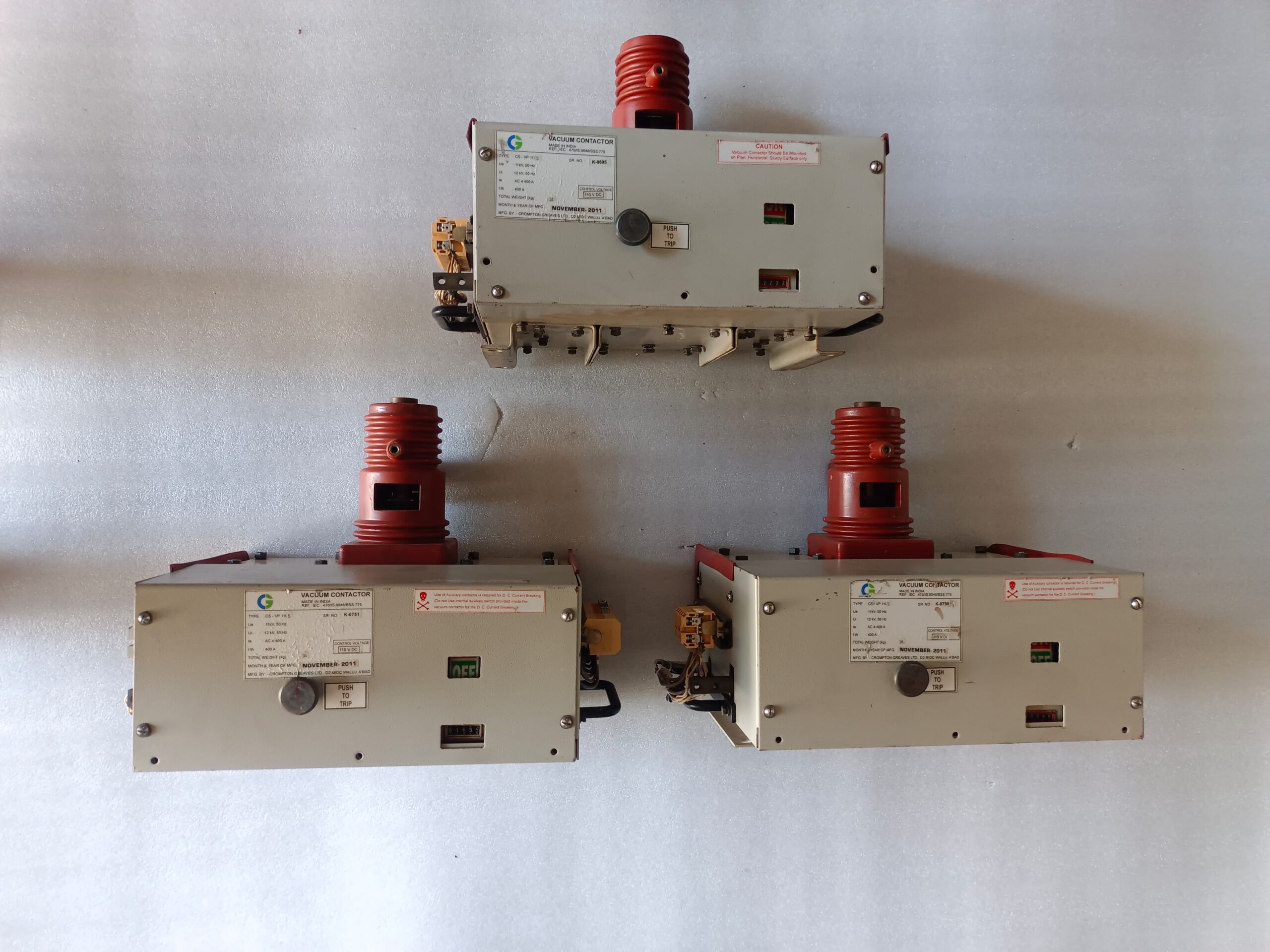 Crompton Greaves CS-VP 11LS Vacuum Contactor – 400A 12kV Medium Voltage Vacuum Switching Contactor thumbnail 3