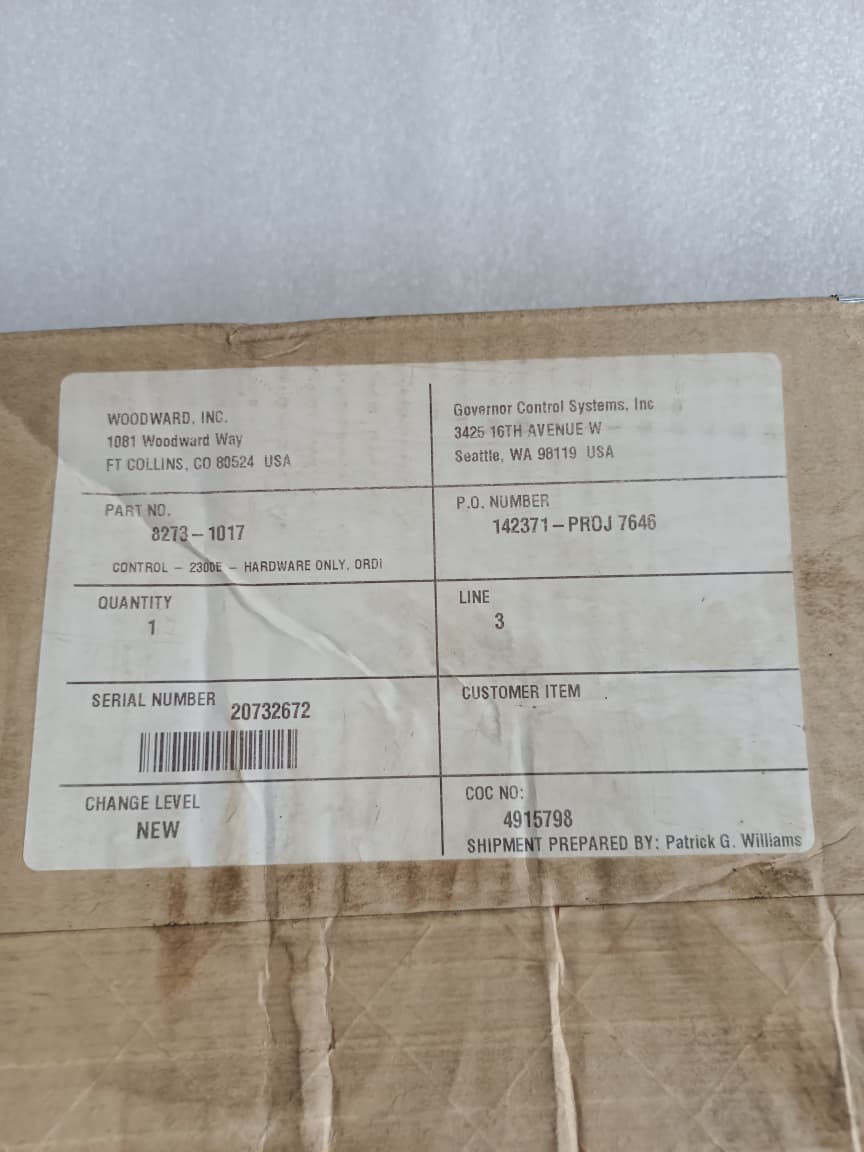 WOODWARD 2300E Load Sharing And Speed Control 8273-1017 Digital Engine Governor Generator Load Sharing Module thumbnail 2