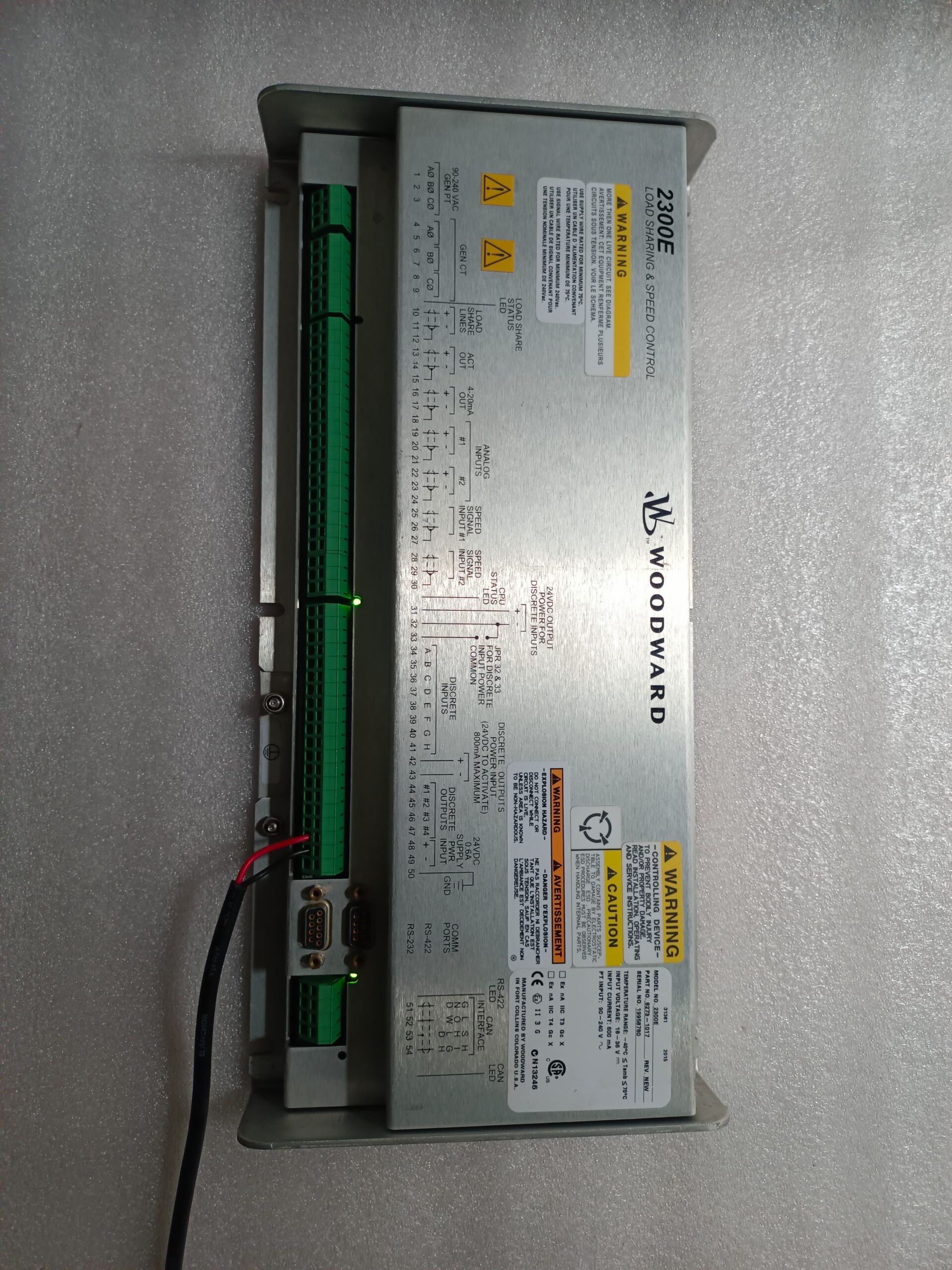 Woodward 2300E Load Sharing And Speed Control 8273-1017 Advanced Generator Governing And Engine Control System thumbnail 16
