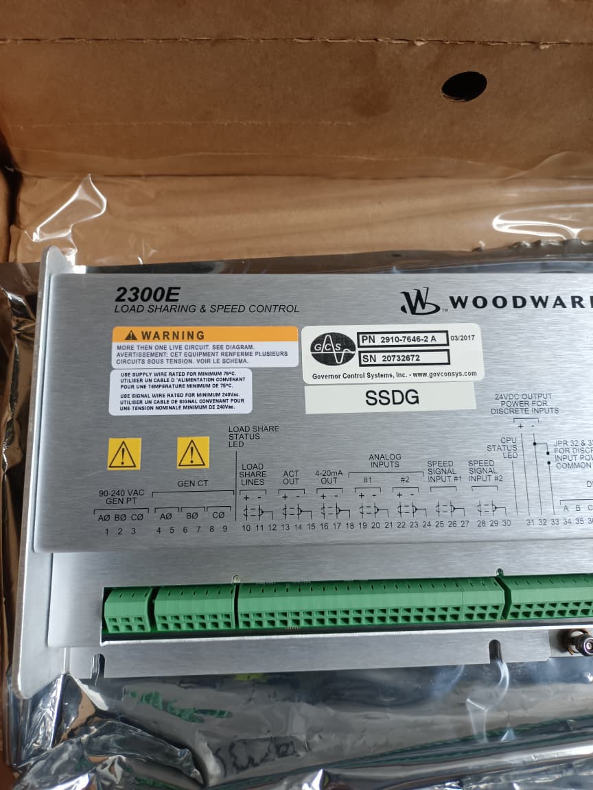 WOODWARD 2300E Load Sharing And Speed Control 8273-1017 Digital Engine Governor Generator Load Sharing Module thumbnail 7