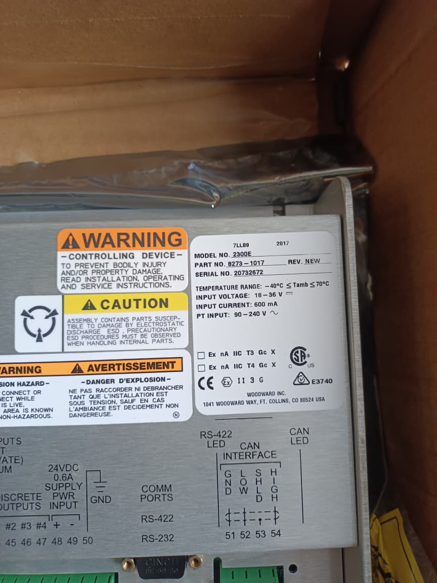 WOODWARD 2300E Load Sharing And Speed Control 8273-1017 Digital Engine Governor Generator Load Sharing Module thumbnail 9