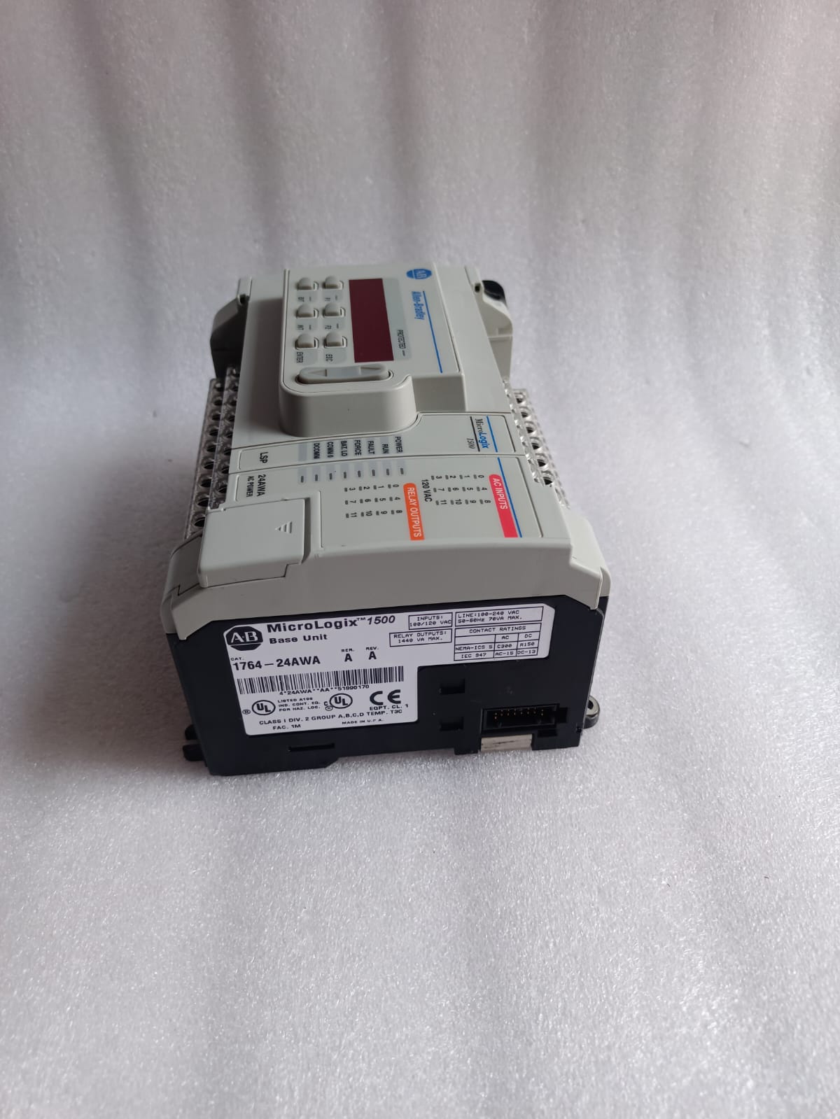 Allen-Bradley 1764-24AWA MicroLogix 1500 PLC Controller Module – Compact Industrial Automation CPU Unit thumbnail 6