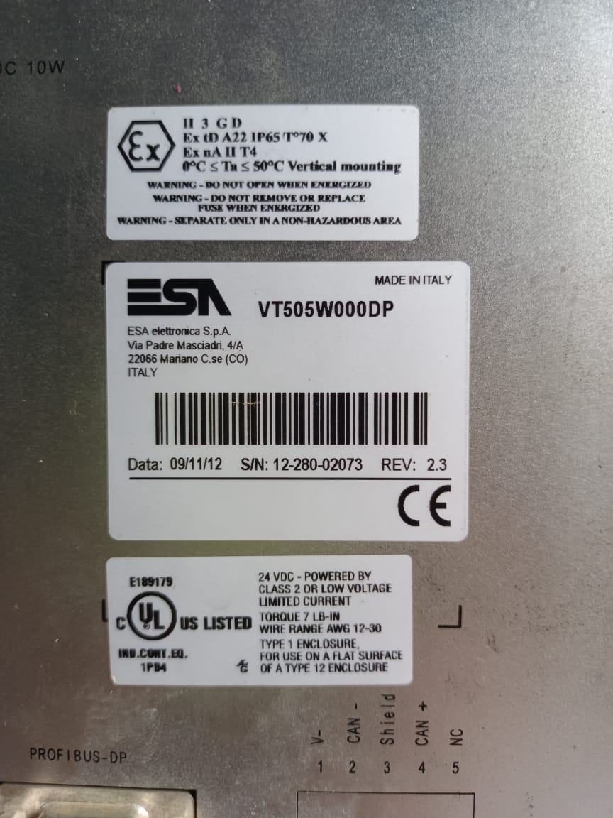 ESA VT505W000DP Industrial HMI Touch Panel Operator Interface Display Unit thumbnail 5