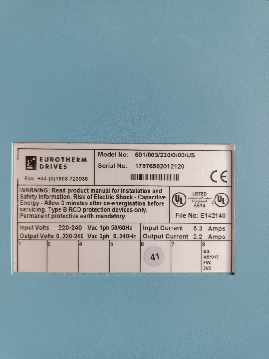 EUROTHERM 601/003/230/0/00US AC Drive – High Performance Variable Frequency Drive for Industrial Motor Control Applications thumbnail 4