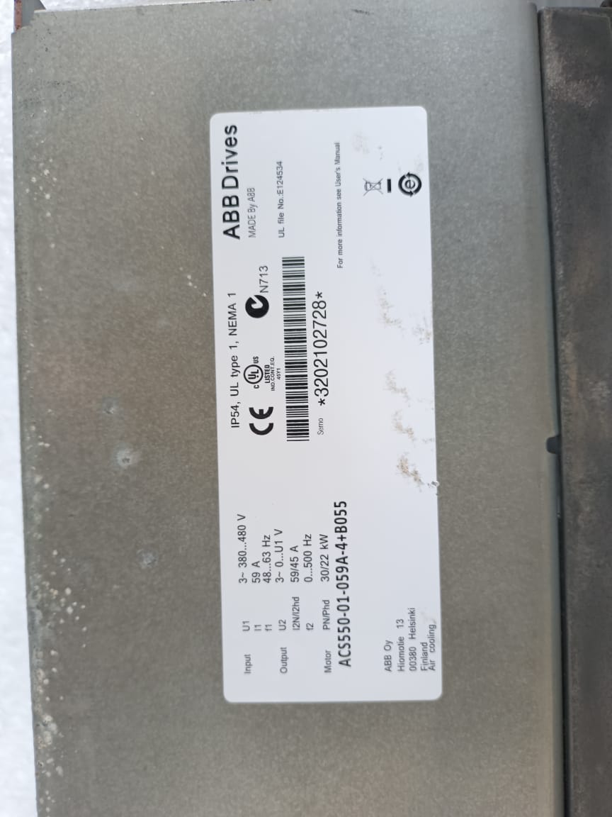 ABB ACS550-01-059A-4+B055 30HP (22 kW) AC Drive – Industrial Variable Frequency Drive (VFD) for HVAC General Purpose Motor Control thumbnail 7