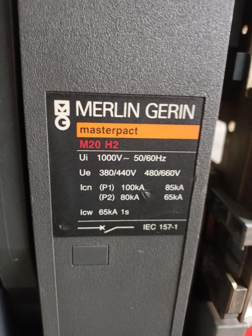 Schneider Electric MERLIN GERIN M20 H2 Air Circuit Breaker MASTERPACT | High Performance Industrial ACB | 2000A MCCB thumbnail 3