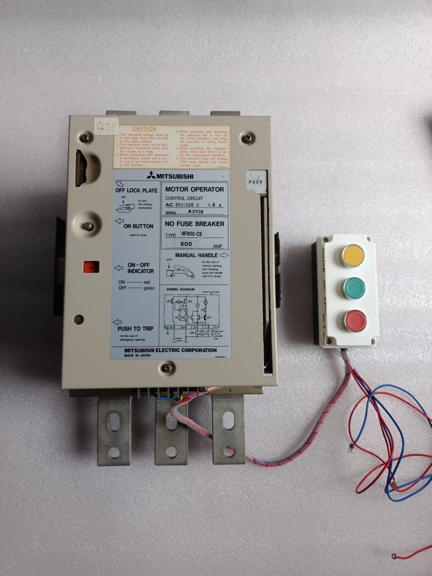 Mitsubishi NF800-SEW 800A Motorised MCCB 440V | Motor Mechanism Operated Molded Case Circuit Breaker thumbnail 3