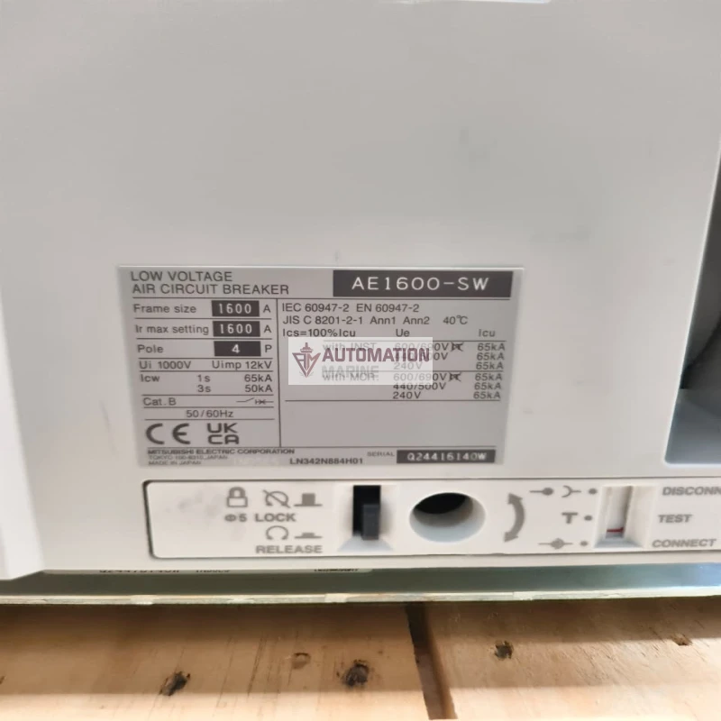 Mitsubishi AE1600-SW 1600Amp 4 Pole Air Circuit Breaker ACB thumbnail 7