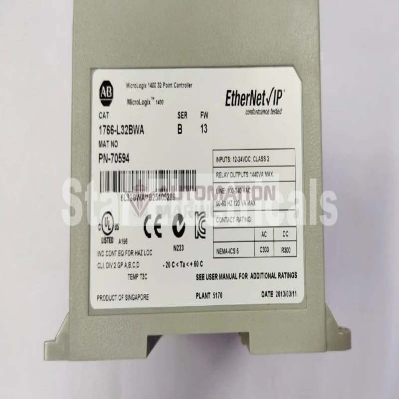 Allen-Bradley 1766-L32BWA MicroLogix 1400 32-Point Controller PLC thumbnail 4