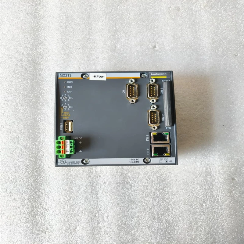 Bachmann MX213 CPU Processor Module | MX200 Series PLC/PAC Controller | Dual Ethernet, USB | AMD LX 266 MHz thumbnail 2
