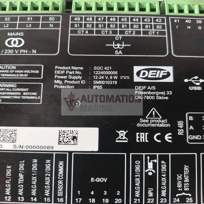 DEIF SGC 421 Single Genset Controller thumbnail 9