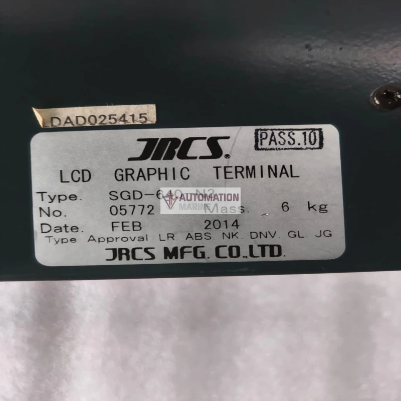 JRCS SGD-640-N3 LCD Graphic Terminal Marine Alarm And Monitoring Display thumbnail 6