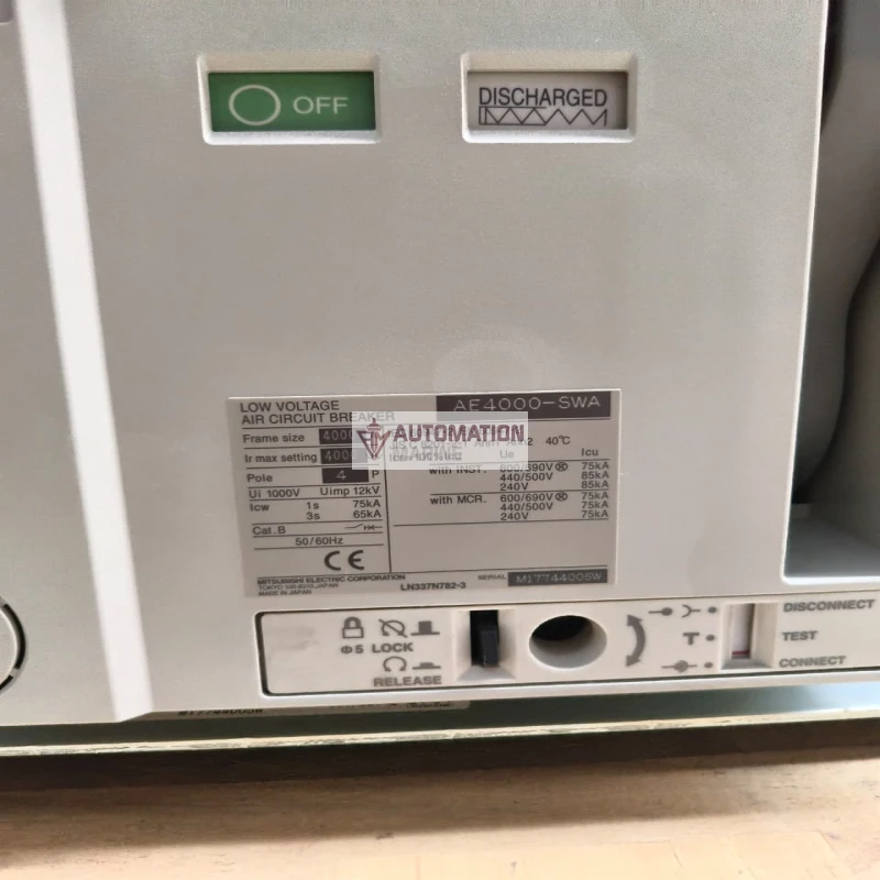 Mitsubishi AE4000-SWA 4000Amp 4 Pole Air Circuit Breaker (ACB) thumbnail 6