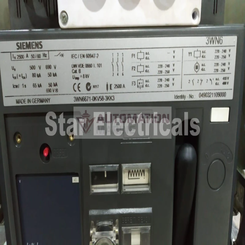 Siemens 3WN6671-0KV58-3KK3 Air Circuit Breaker (ACB) thumbnail 3