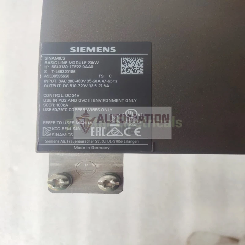 Siemens 6SL3130-1TE22-0AA0 Basic Line Module thumbnail 5