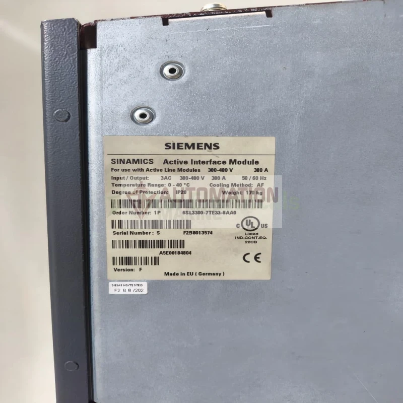 Siemens 6SL3330-7TE33-8AA0 SINAMICS S120 Active Interface Drive Module thumbnail 8
