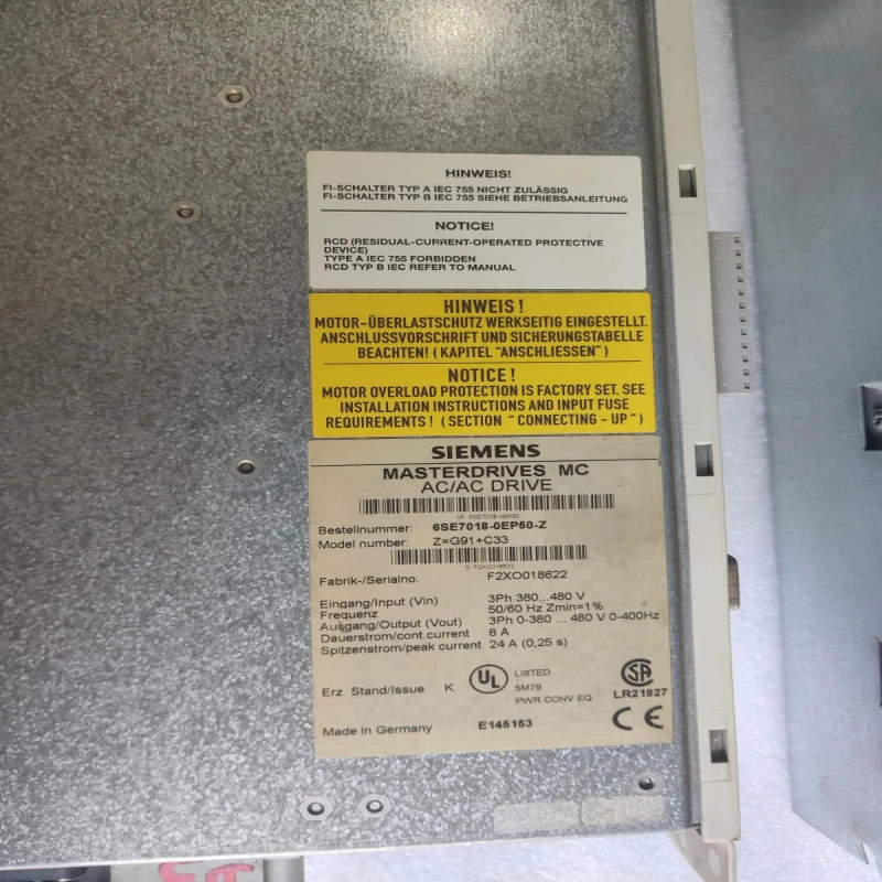 Siemens MASTERDRIVES MC Servo Drive 6ES7018-0EP50-Z – High-Performance Motion Control AC Servo Drive Unit thumbnail 7