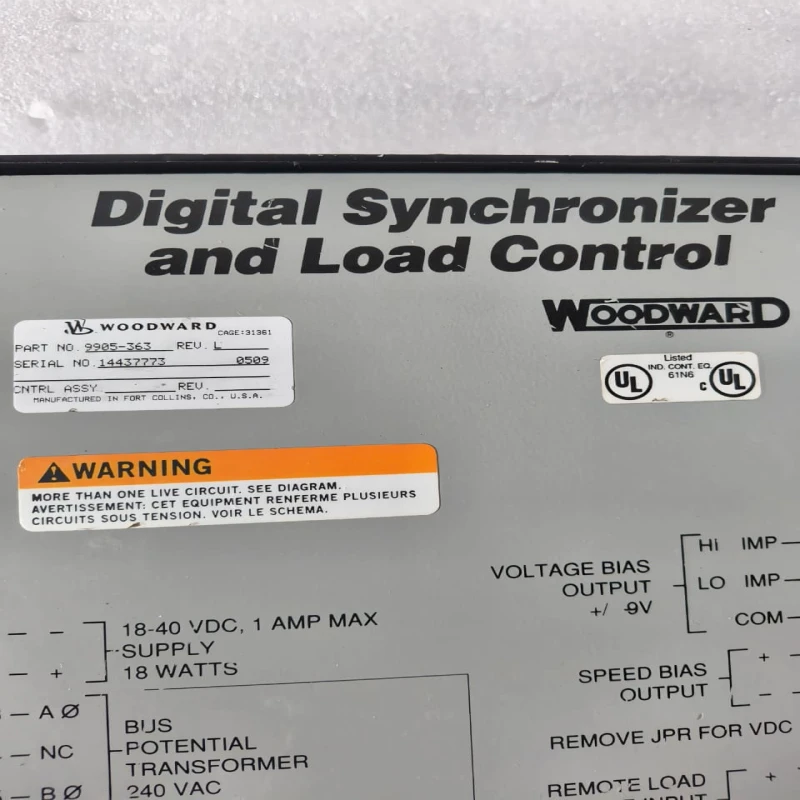 Woodward 9905-363 Digital Synchronizer and Load Control thumbnail 4