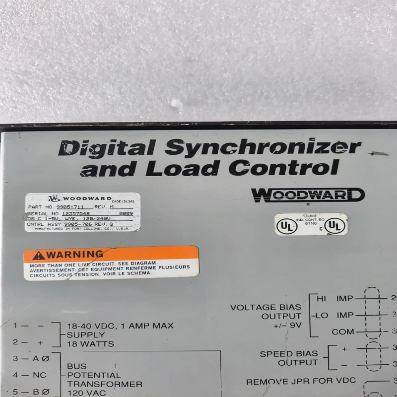 Woodward 9905-711 Digital Synchronizer and Load Control thumbnail 5