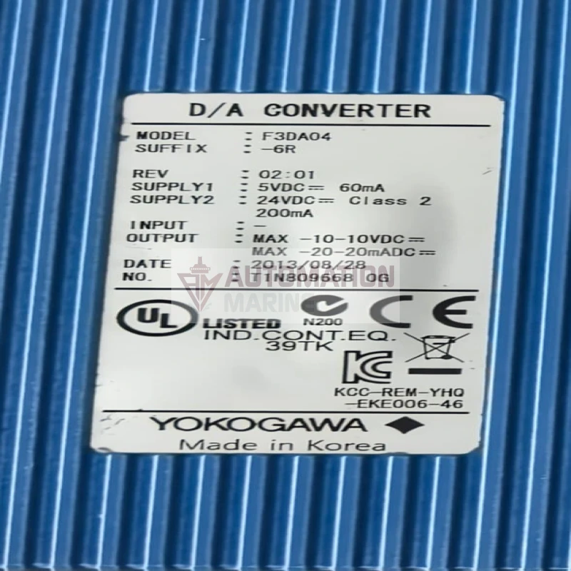 Yokogawa F3DA04-6R Analog Output Module thumbnail 7